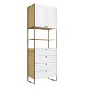 Ver imagem 3 de Estantes Para Livros Provençal 2 Portas 4 Gavetas 100% MDF com Metalon Infinity