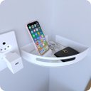Ver imagem 2 de Kit 2 Prateleiras de Canto Para Quarto Inox Branca Multiuso