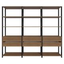 Ver imagem 6 de Estante Armário Multiuso para Livros 6 Gavetas 12 Prateleiras 210cm Madesa Rustic Preto