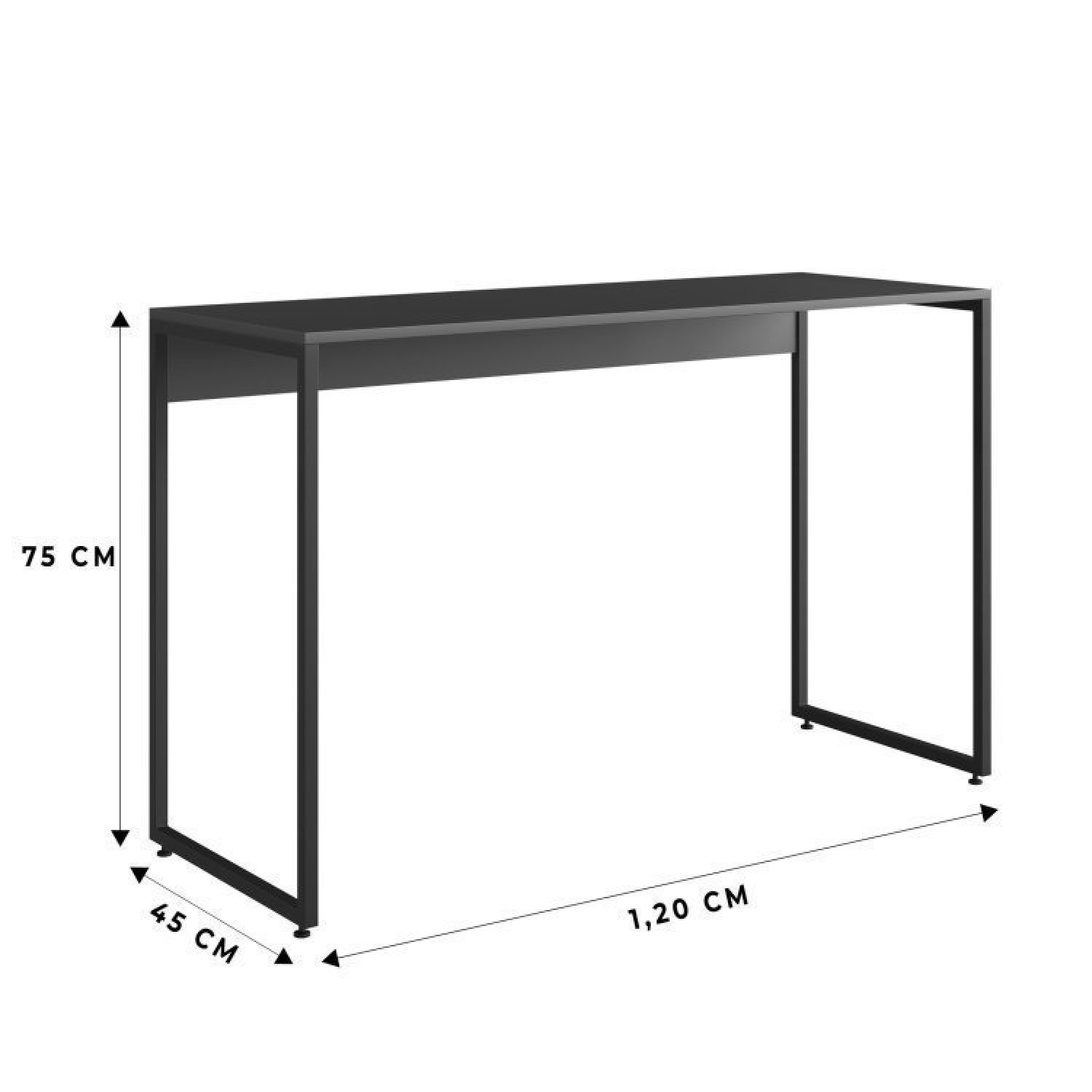 Escrivaninha 120cm Iron com Estante Livros em Aço e MDP Industrial Espresso Móveis - 3