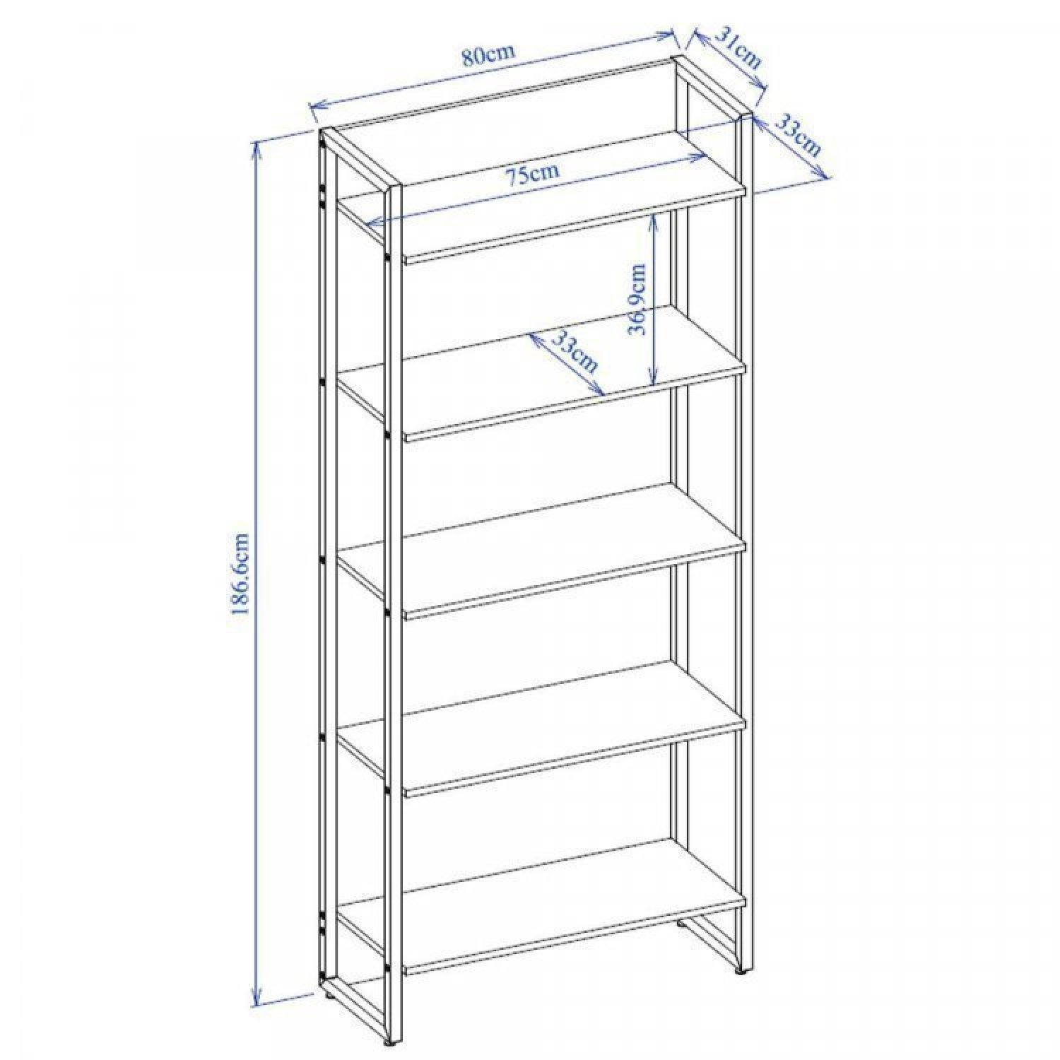 Escrivaninha 120cm Iron com Estante Livros em Aço e MDP Industrial Espresso Móveis - 9