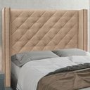 Ver imagem 4 de Cabeceira Queen 1,60m Vicenza Suede Bege
