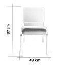 Ver imagem 2 de Cadeira Escritório Empilhável para Igrejas Auditórios Hotel Fixa