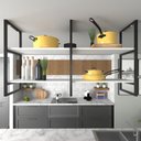 Ver imagem 4 de Suporte prateleira industrial kit com 1 68x30 Mão francesa industrial prateleira suspensa teto