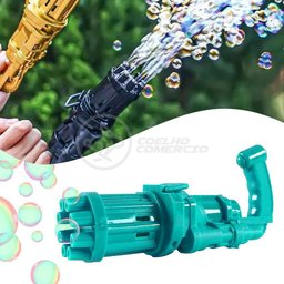 Máquina Elétrica Tiktok Lança Bolhas Azul - 1