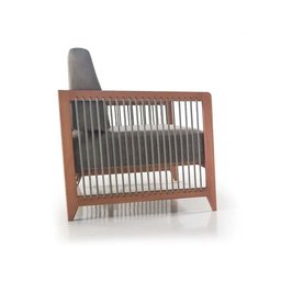 Sofá 2 Lugares Luck Ozki 140 cm Grafite Madeira Apuí Amêndoa Corda Náutica Chata Poliéster - 3