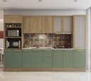 Ver imagem 1 de Armário de Cozinha Modulada Completa Reta 7 Peças 3,20m 304 Botanic Kappesberg