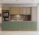 Ver imagem 1 de Armário de Cozinha Modulada Completa Reta 7 Peças 3,20m Botanic Kappesberg