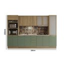 Ver imagem 2 de Armário de Cozinha Modulada Completa Reta 7 Peças 3,20m Botanic Kappesberg
