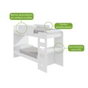 Ver imagem 5 de Beliche Solteiro Cantos Arredondados com Led Olga Branco