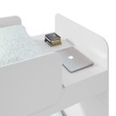 Ver imagem 2 de Beliche Solteiro Cantos Arredondados com Led Olga Branco