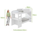 Ver imagem 6 de Beliche Solteiro Cantos Arredondados com Led Olga Branco