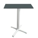 Ver imagem 1 de Mesa Ômega Ferro Branco 74 Cm (alt) Base em X Tampo Mdp Quadrado Grafito 80 Cm (larg) X 2,50cm (alt