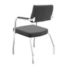 Cadeira Izzi 4 Pés Cromada Courvin Preto - Plaxmetal - 3