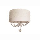 Ver imagem 1 de Luminária Infantil Plafon Pérolas 30x15 Branco
