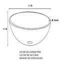 Ver imagem 3 de Gabinete de Vidro com Cuba Redonda Incolor com Tampo de Vidro 40cm X 40cm Mármore Branco Dourado Mai