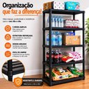 Ver imagem 4 de Prateleira Plástica Multiuso Ptr-14 Estante Organizadora 5 Níveis Plástico PP Arejada Preto
