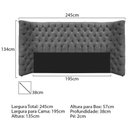 Ver imagem 4 de Kit Cabeceira e Calçadeira Baú King Everest P02 195cm para Cama Box Linho - Doce Sonho Móveis
