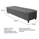 Ver imagem 3 de Kit Cabeceira e Calçadeira Baú King Everest P02 195cm para Cama Box Linho - Doce Sonho Móveis