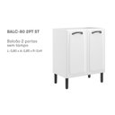 Ver imagem 6 de Balcão Cozinha em Aço 2 Portas 80cm sem Tampo New Premium Itatiaia Branco