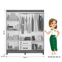 Ver imagem 4 de Guarda Roupa Casal Panamá 6 Portas e 2 Gavetas Freijó/off White - Moval