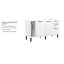 Ver imagem 4 de Balcão Cozinha em Aço 3 Portas e 2 Gavetas 140cm com Nicho Toalheiro sem Tampo New Premium Itatiaia 