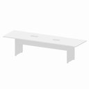 Ver imagem 2 de Mesa de Reunião Bipartida em MDF 300x90cm com 2 Caixas de Tomada Branco