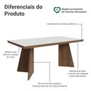 Ver imagem 3 de Mesa de Jantar Retangular Tampo com Moldura Rustic/Branco 5389 Madesa
