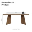 Ver imagem 2 de Mesa de Jantar Retangular Tampo com Moldura Rustic/Branco 5389 Madesa