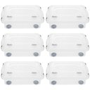 Ver imagem 1 de Kit 6 Caixas Organizadoras com Tampa Top Stock 8,6L Retangular Plástico Transparente Sanremo
