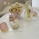 Ver imagem 5 de Bandeja Acrílico e Pedra Quartzo Rosa com Borda Banhada Ouro 24k M