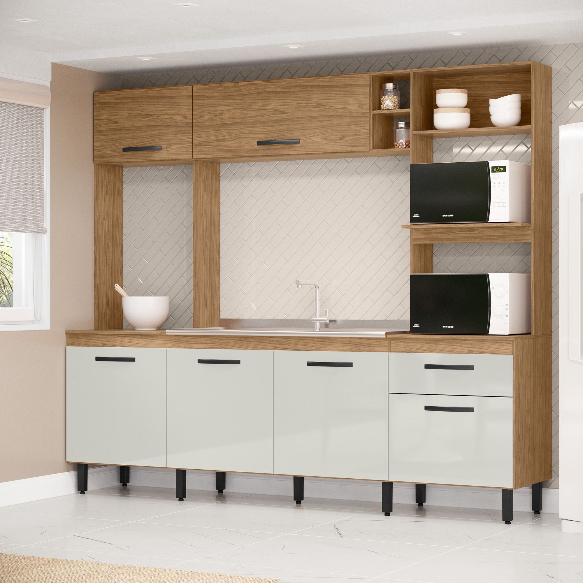 Cozinha Compacta Zoe 6 Portas e 1 Gaveta - 2