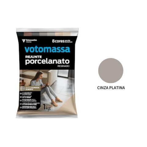 Rejunte Votoran Porcelanato Cinza Platina 1kg