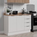 Ver imagem 2 de Balcão Pia 2 Portas 4 Gavetas com Tampo e Rodapé Ipanema CabeCasa MadeiraOriginals