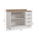 Ver imagem 2 de Balcão Pia Planejado 2 Portas 4 Gavetas com Tampo e Rodapé Ipanema CabeCasa MadeiraOriginals Branco