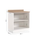 Ver imagem 2 de Balcão Planejado 2 Portas com Tampo e Rodapé Ipanema CabeCasa MadeiraOriginals Branco