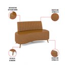 Ver imagem 6 de Sofá 2 Lugares Living 160cm Pé Palito Maraú Sintético Pu Nozes K01 - D'Rossi