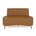 Ver imagem 3 de Sofá 2 Lugares Living 160cm Pé Palito Maraú Sintético Pu Nozes K01 - D'Rossi