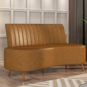 Ver imagem 2 de Sofá 2 Lugares Living 160cm Pé Palito Maraú Sintético Pu Nozes K01 - D'Rossi