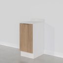 Ver mais imagens de Balcão Planejado 1 Porta com Tampo e Rodapé Ipanema CabeCasa MadeiraOriginals Branco/Acácia
