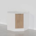 Ver mais imagens de Balcão Canto Oblíquo com Tampo e Rodapé Ipanema CabeCasa MadeiraOriginals