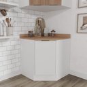 Ver imagem 2 de Balcão Canto Oblíquo com Tampo e Rodapé Ipanema CabeCasa MadeiraOriginals