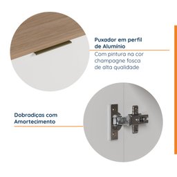 Torre Quente 2 Portas 2 Gavetas 2 Nichos para Forno e Microondas Ipanema CabeCasa MadeiraMadeira - 5