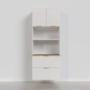 Ver imagem 7 de Torre Quente 2 Portas 2 Gavetas 2 Nichos para Forno e Microondas Ipanema CabeCasa MadeiraOriginals