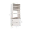Ver imagem 2 de Torre Quente Planejada 2 Portas 2 Gavetas 2 Nichos para Forno e Microondas Ipanema CabeCasa MadeiraOriginals