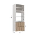 Ver imagem 2 de Torre Quente Planejada 2 Portas 2 Gavetas 2 Nichos para Forno e Microondas Ipanema CabeCasa MadeiraOriginals