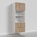 Ver imagem 2 de Torre Quente 2 Portas 2 Gavetas 2 Nichos para Forno e Microondas Ipanema CabeCasa MadeiraOriginals