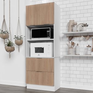 Torre Quente 2 Portas 2 Gavetas 2 Nichos com Rodapé Ipanema CabeCasa MadeiraOriginals