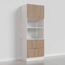 Ver mais imagens de Torre Quente 2 Portas 2 Gavetas 2 Nichos com Rodapé Ipanema CabeCasa MadeiraOriginals