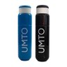 Kit 2 Garrafinhas Umto Super Resistente Biodegradável 500 Ml Preta e Azul Claro - 1